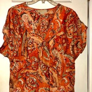 Like New Michael Kors Large Silk Top